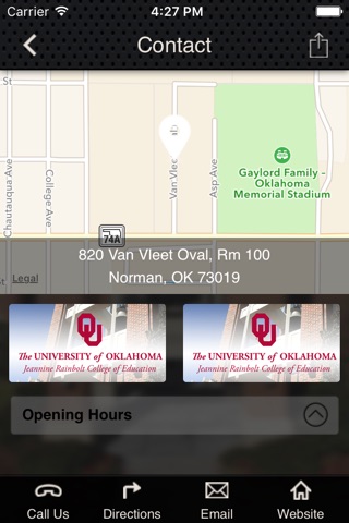 OU Jeannine Rainbolt College screenshot 2