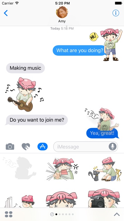Piggy Boy – Chibi Character Stickers for iMessage
