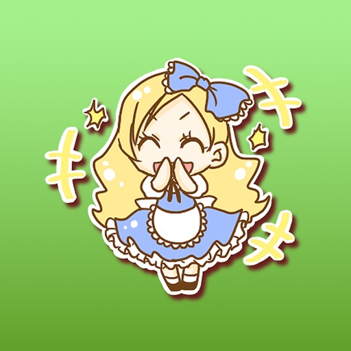 A Blonde Anime Maid Girl Stickers for iMessage icon