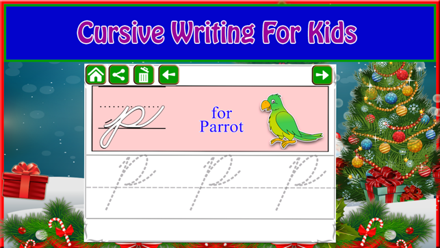 Alphabet Tracing Cursive & Numbers Christmas Game(圖2)-速報App