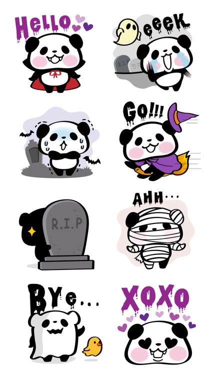Pandaaa!!! Halloween Stickers
