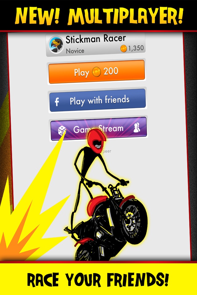 Stickman Street Bike Motorcycle Highway Race - FREE Multiplayer Racing Game screenshot 3