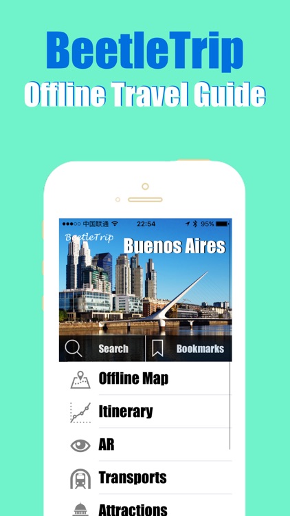 Buenos Aires Argentina travel guide and offline city map by Beetletrip Augmented Reality advisor