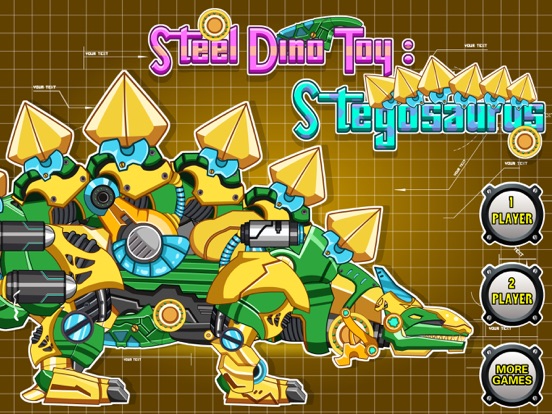 Steel Dino Toy: Mechanic Stegosaurus-2 player game на iPad