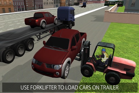 Real Cargo Truck Car Transporter Crane Simulator screenshot 3