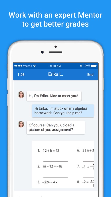 Mentored — On-Demand Live Tutor Help; Math & More