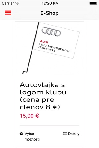 Audi Club International Slovensko screenshot 3