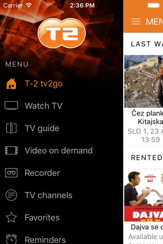T-2 tv2go screenshot 2