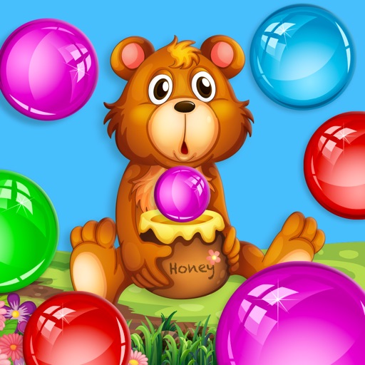 A Adorable Fuzzy Honey Bear Bubble Blaster Icon