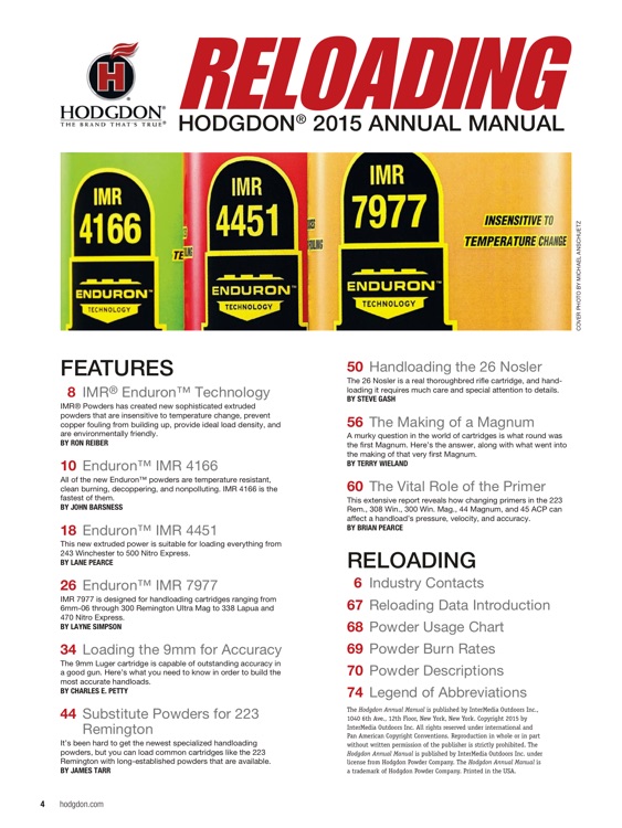 Hodgdon Reloading Manual