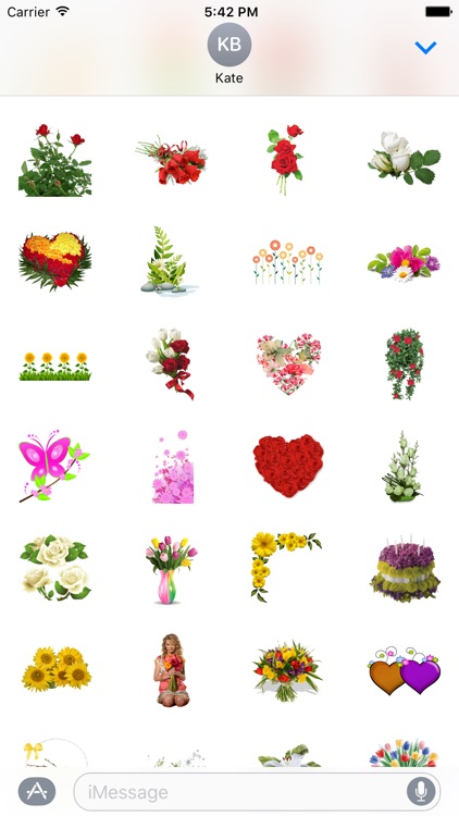 Flowers Stickers Pack FOr iMessage screenshot-3