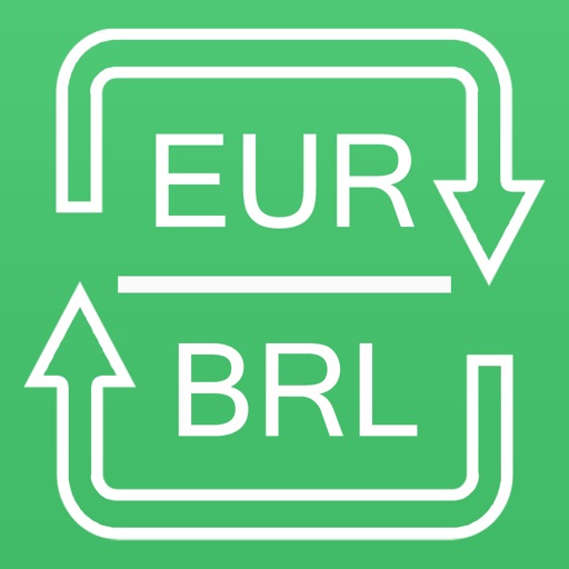 Euro to Brazilian Real and BRL to EUR currency converter icon