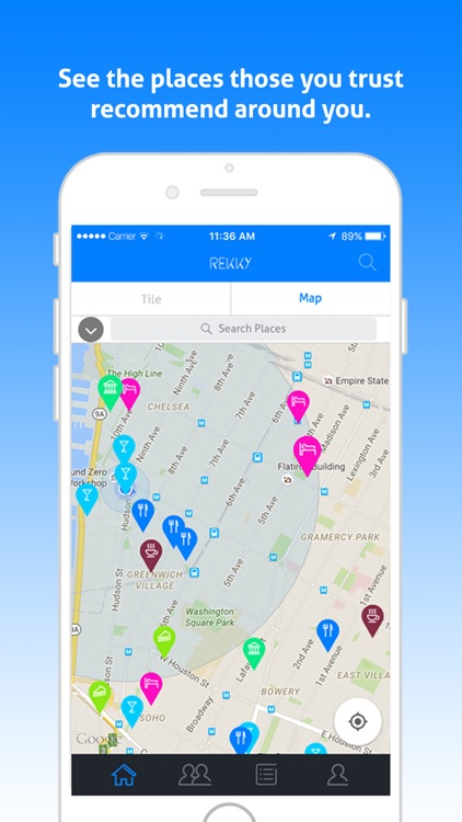 Rekky - Discover new places through friends and tastemakers