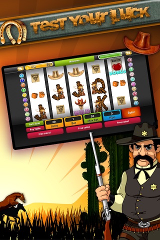 Wild West Slot Machine Casino of Lucky Horseshoe - The Golden Journey to the Riches Cowboys n Buffalos screenshot 2