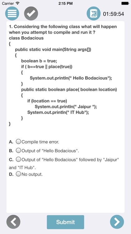 Bodacious Java Exam Simulator