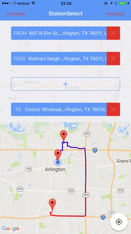 DriveHelper:shortest path with multiple locations screenshot-4