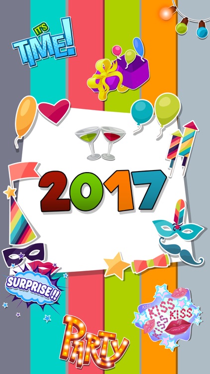 2017 Emoji - New Year's Sticker Set