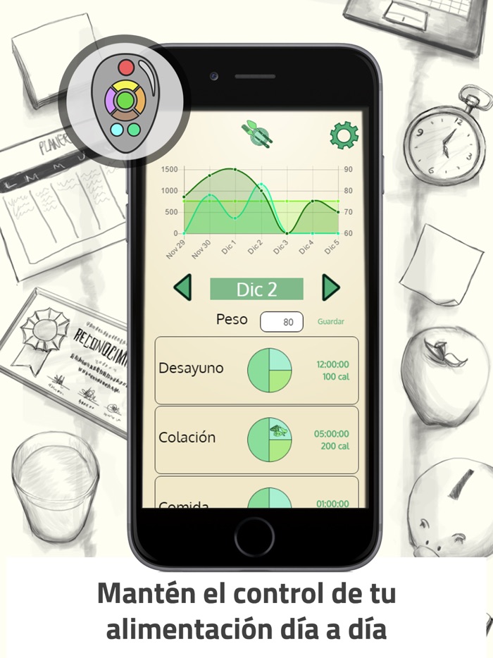 Control de Dieta, Pérdida de Peso, Calorías, Salud