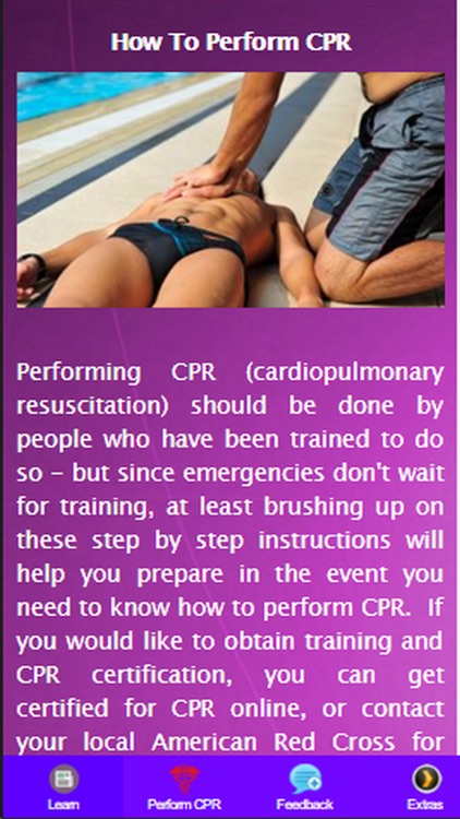 Performing CPR