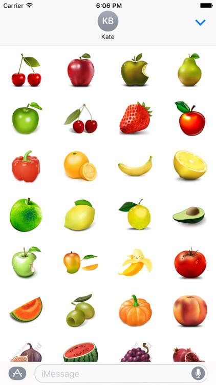 Fruit Stickers Pack For iMessage screenshot-3