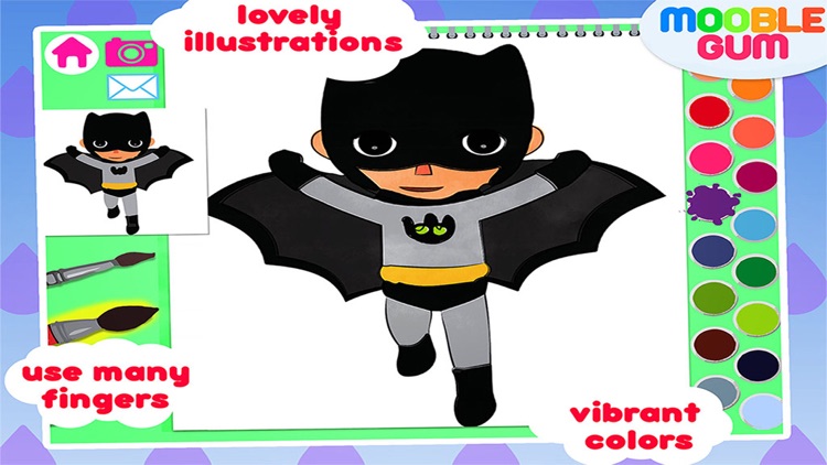 superhero coloring book - painting app for kids  - learn how to paint a super heroes screenshot-4