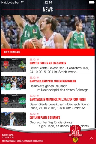 Bayer Giants Basketball screenshot 2