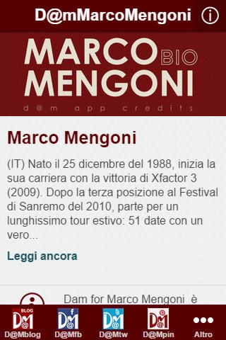 Dam for Marco Mengoni screenshot 2