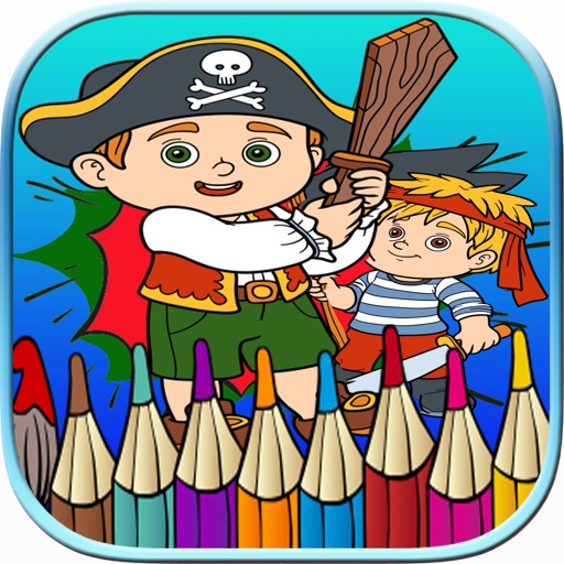 Pirate coloringbook kids free - Captain Jake ship for firstgrade iOS App