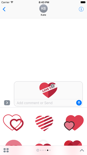 Love You Heart Stickers for iMessage(圖2)-速報App