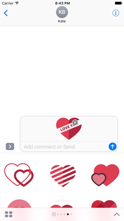 Love You Heart Stickers for iMessage