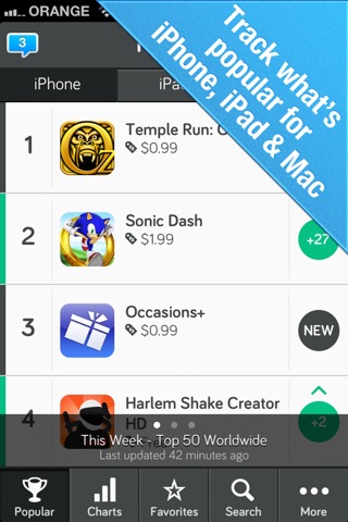 Appstatics: Track App Rankings for iPhone & iPad screenshot 2