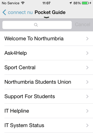 connect nu Northumbria University screenshot 2