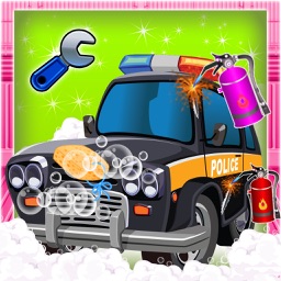 Police Car Repair & Fix it - Auto Vehicle Cleanup