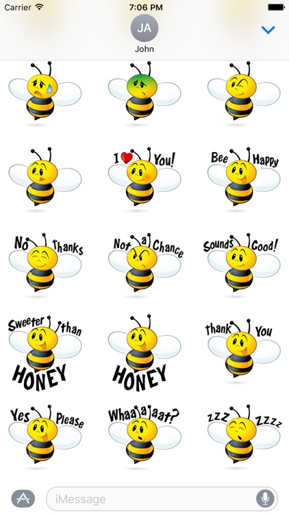 Bee Sticker Pack screenshot-3