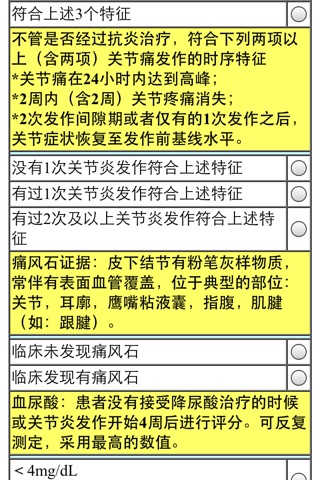 痛风诊断 screenshot 2