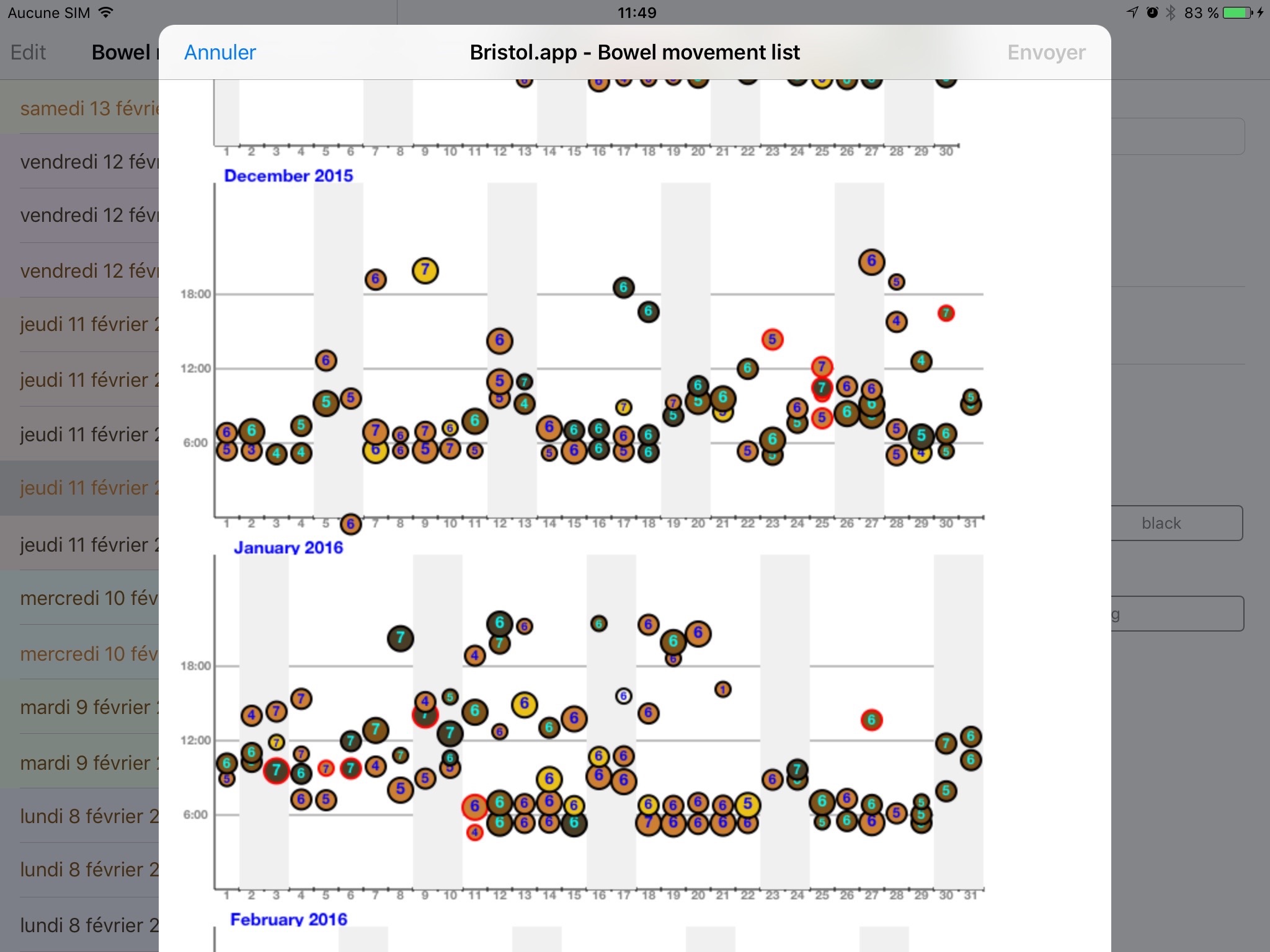 Bristol Scale Logger screenshot 2