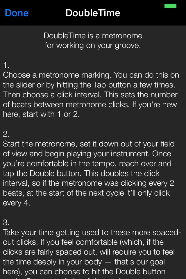 DoubleTime Metronome screenshot 3