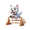 Westie Agility Stickers
