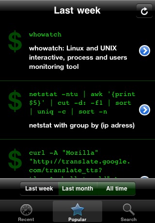 Command Line Fu screenshot 2