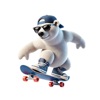 Skateboard Polar Bear Stickers