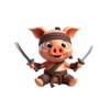 Ninja Piglet Stickers