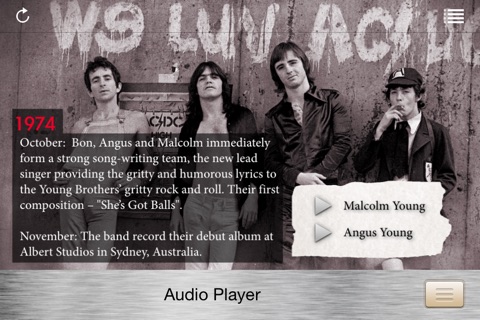 In The Studio: AC/DC - The Bon Scott Era (iPhone Edition) screenshot 2