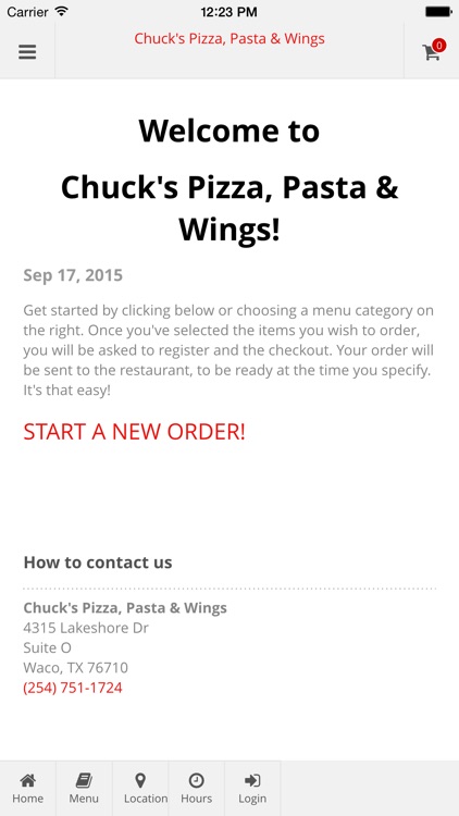 Chuck's Pizza, Pasta & Wings Online Ordering