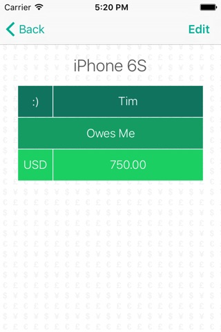Debts - The simple way to track personal debts screenshot 2