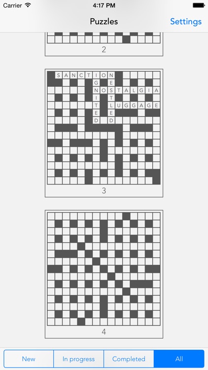 Four Down: Beautiful Crosswords screenshot-4