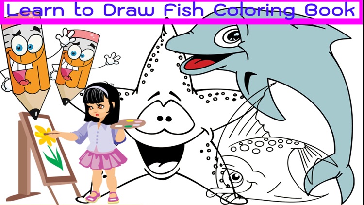 Learn to Draw Fish Coloring Book for Children