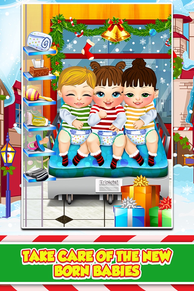Mommy's Christmas Newborn Baby Salon - My Xmas Santa Makeover Doctor Games for Girls! screenshot 4