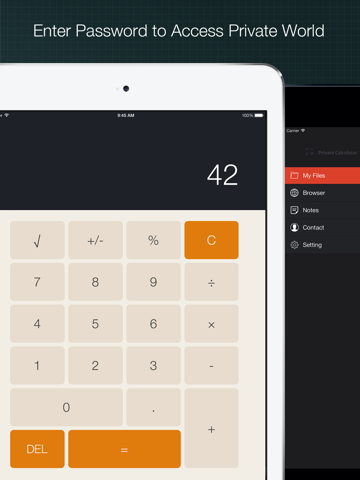 Secret Calculator - ファイルを隠す、ブラウザー、シークレット写真、ビデオ、画像ダウンローダー、ノート・連絡先キーパーのおすすめ画像1