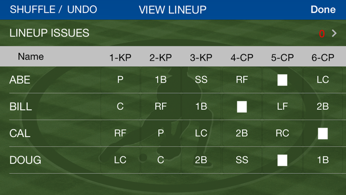 Play Ball Lineup  - Youth Baseball and Softball Lineup Maker