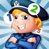A counting game for children with police: learn to count numbers 1-10